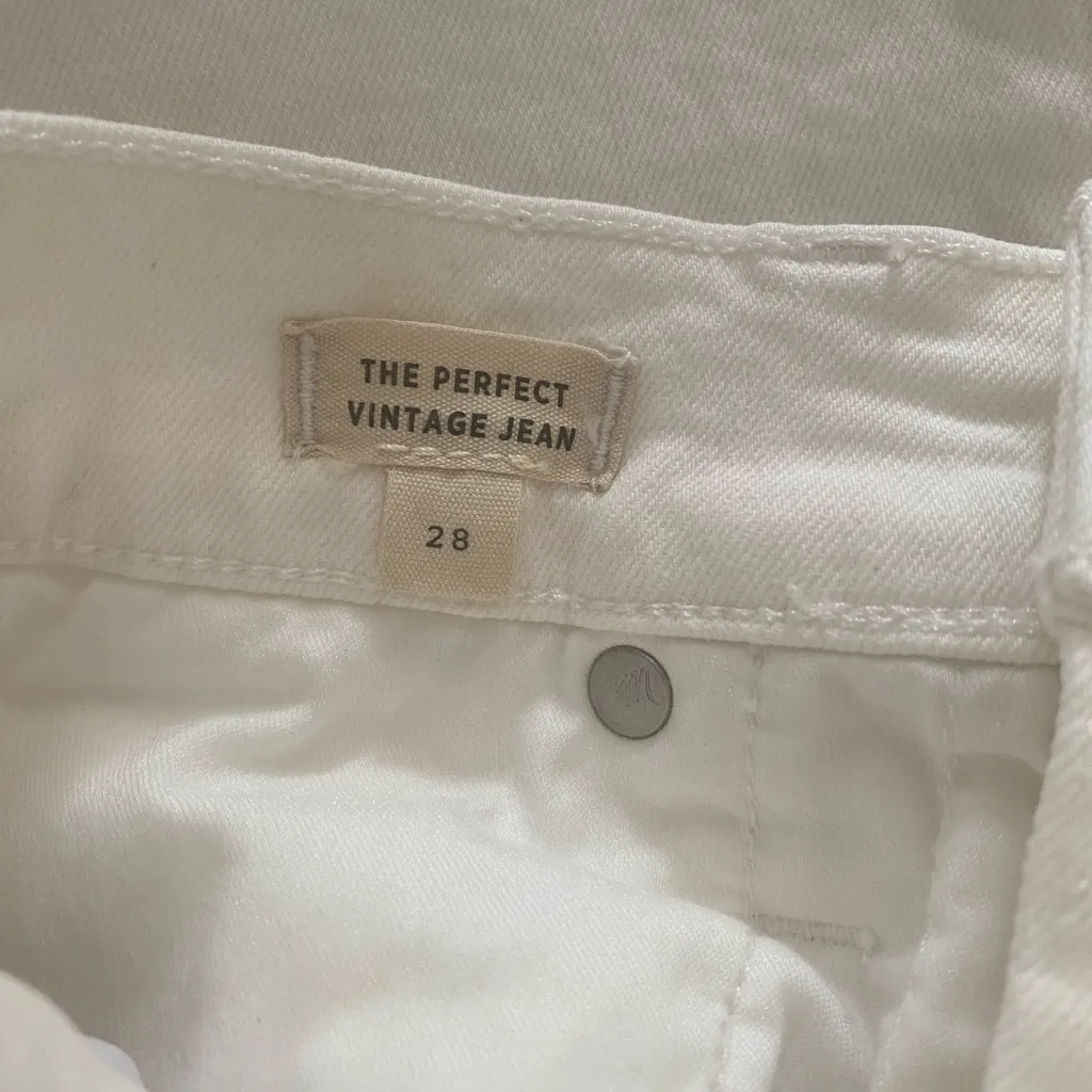 Madewell Women’s The Perfect Vintage Jean White Size 28 High Rise Mom Jeans 90s - Image 11