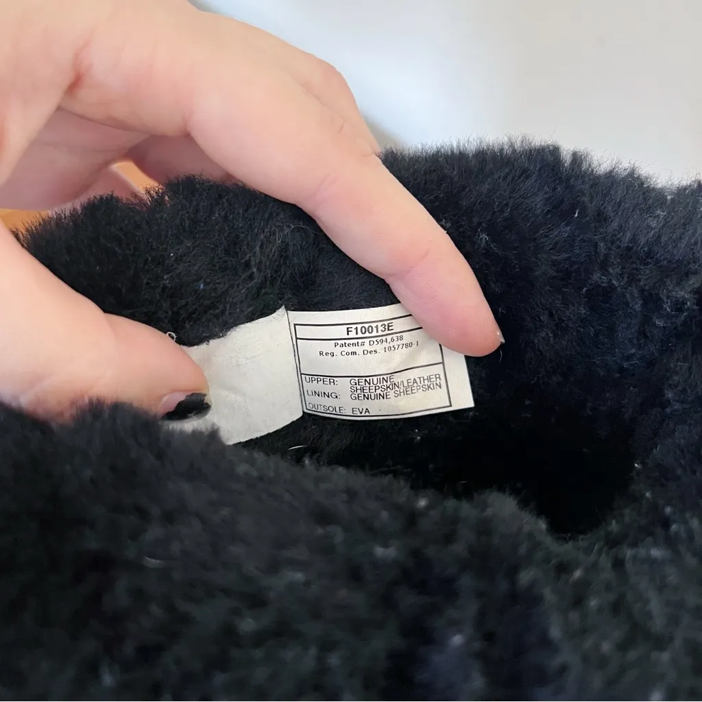 UGG • Classic Tall Sheepskin boots black shearling sherpa suede knee winter 5815 - Image 6