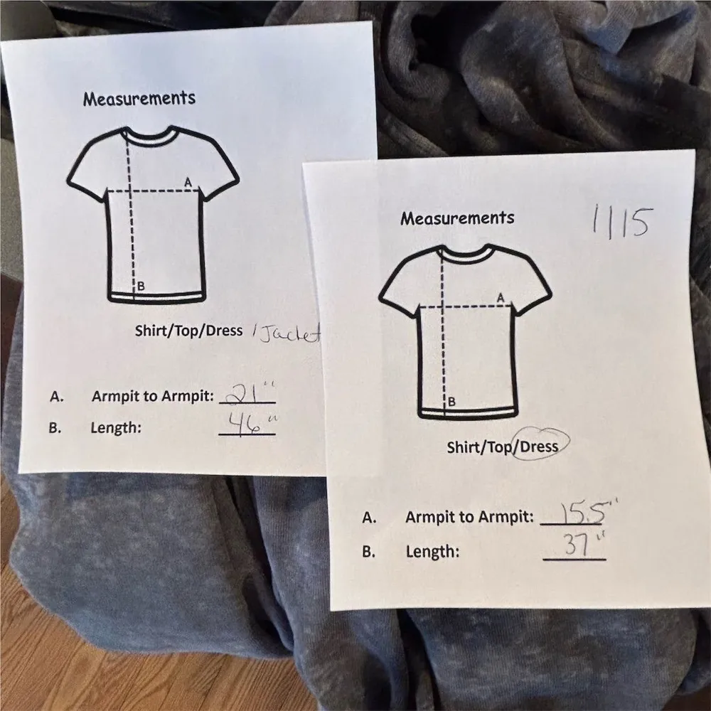 Lovely Day Women's Gray Tie Dye Long Kimono Cardigan and Sleeveless Dress Size L - Image 10