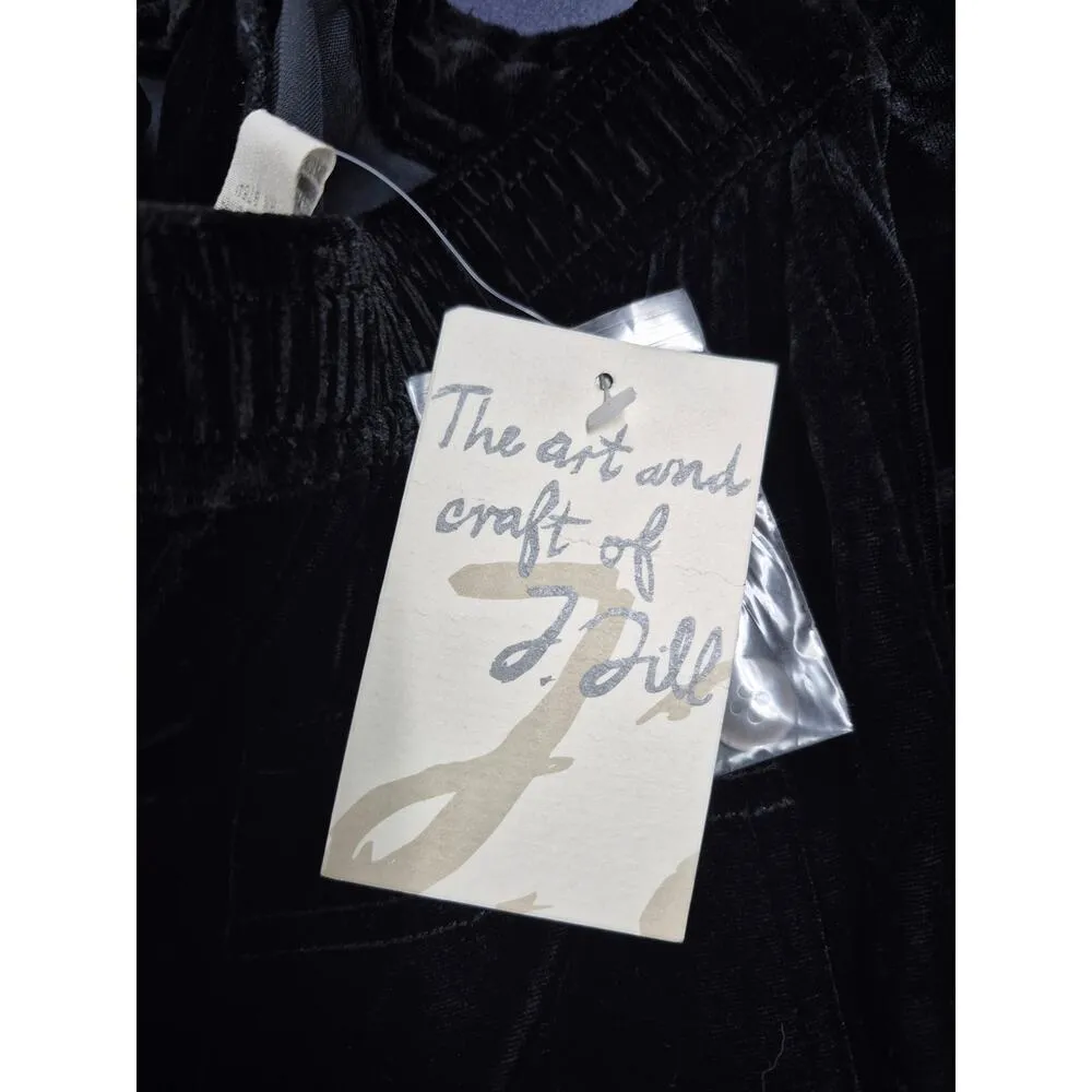 NWT The Art and Craft of J. Jill 100% Rayon Velvet Skirt Black Sz 2P - Image 3