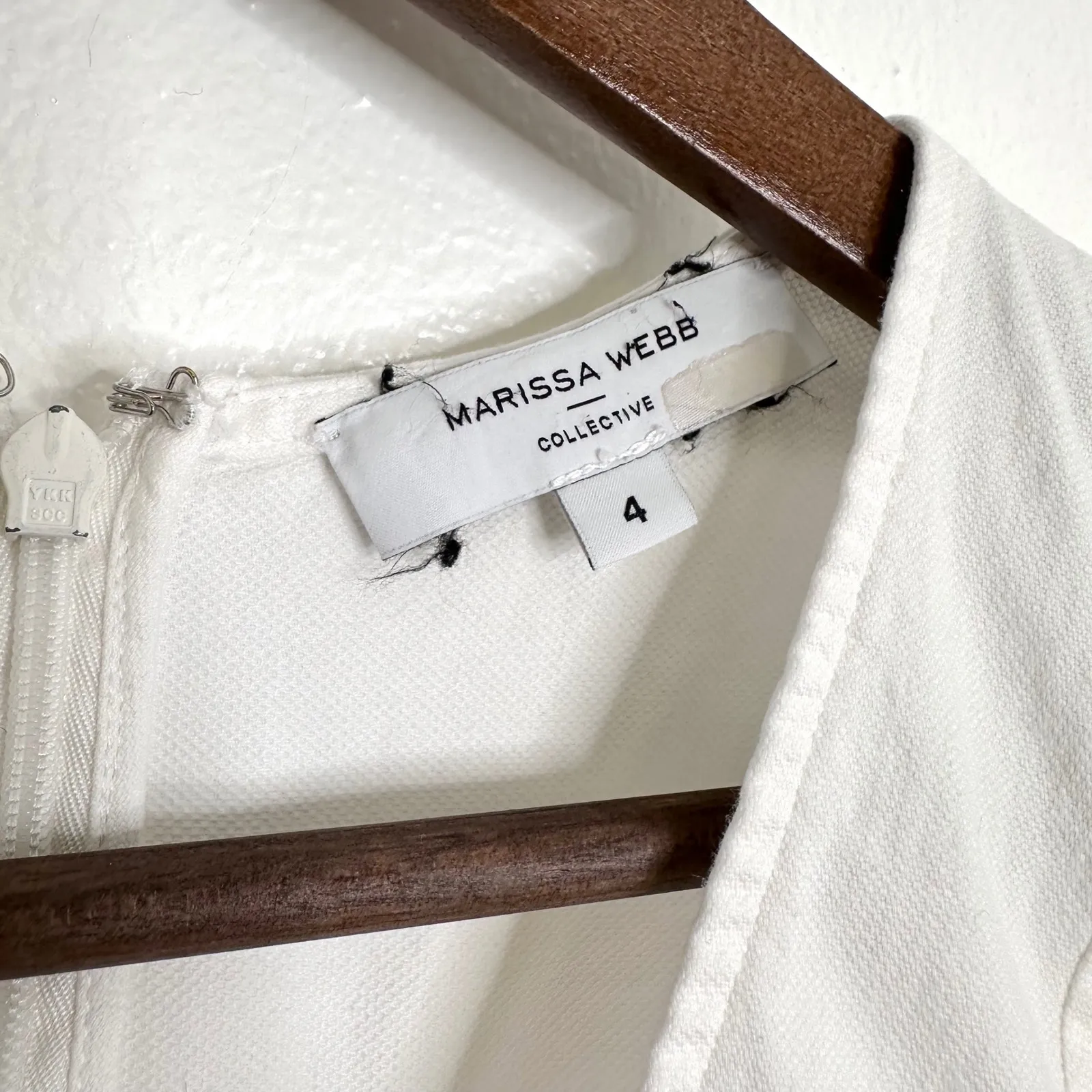 Marissa Webb Tie Waist‎ Mini Dress White 4 - Image 4