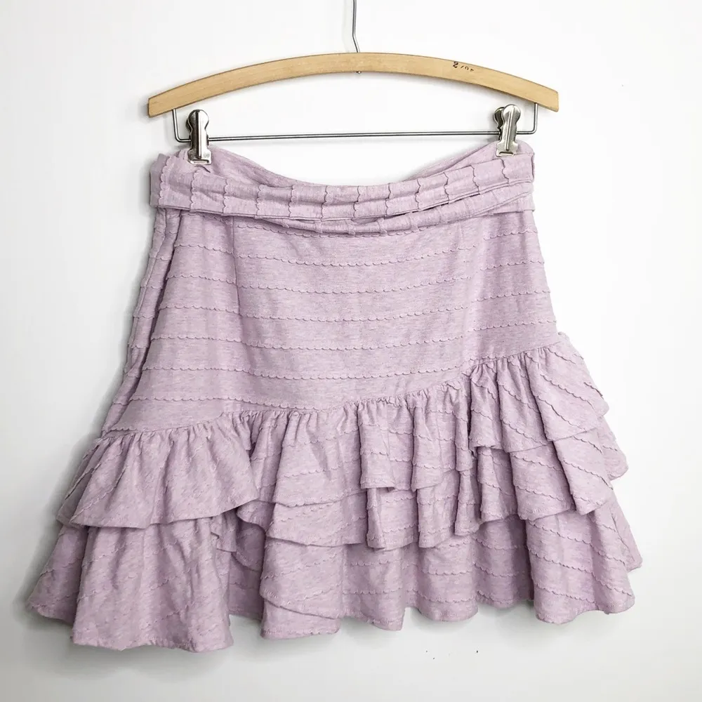 TULA Rosa lavender ruffle hem scallop detail mini skirt - Image 13