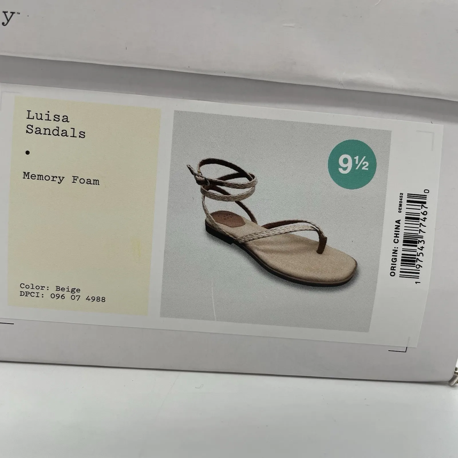 NEW A New Day Womens 9.5 Shoes Luisa Casual Ankle Strappy Sandals Flats Beige‎ - Image 7