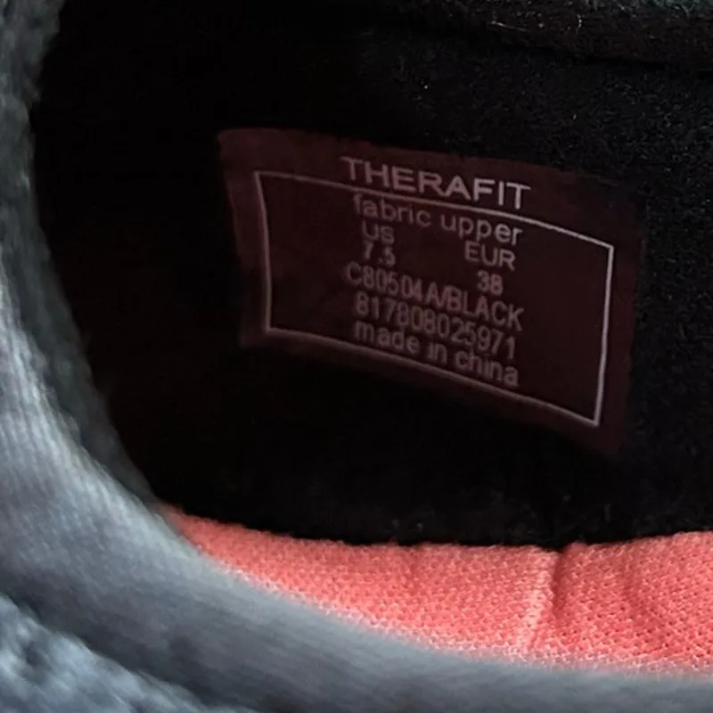 Therafit Riley Ballet Flat Slip On Women Shoes Size 7.5 Grey Black Comfort Arch Gray - Image 6