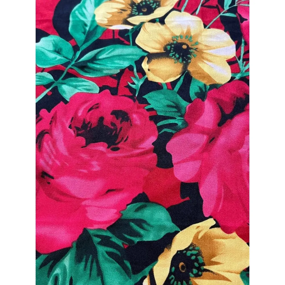 Vintage Paralyzed Veterans of America Scarf Garden of Yellow Red Roses - Image 2