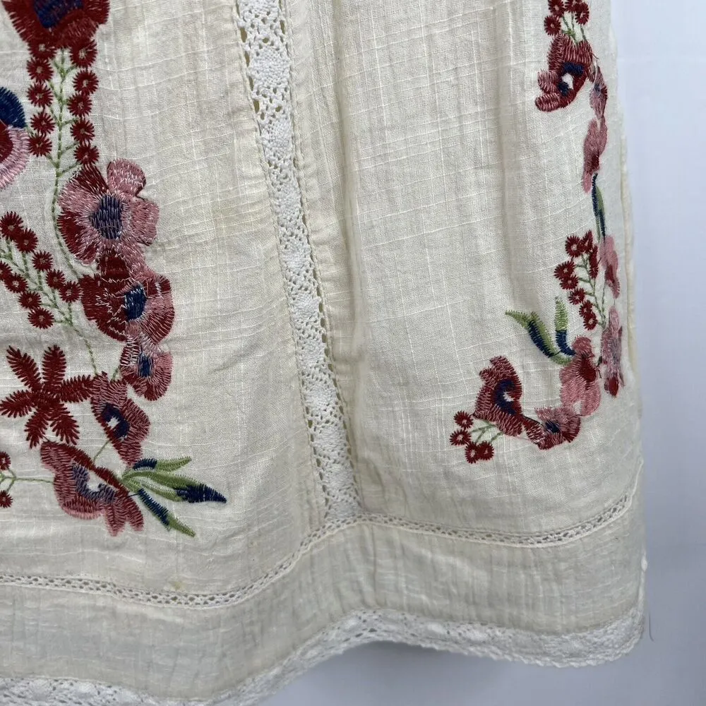 Goodnight Macaroon Size S Dress Perfectly Victorian Floral Embroidered Mini Boho - Image 8