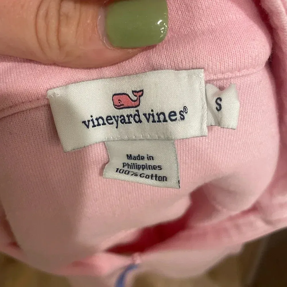Vineyard vines light pink watermelon quarter zip - Image 3
