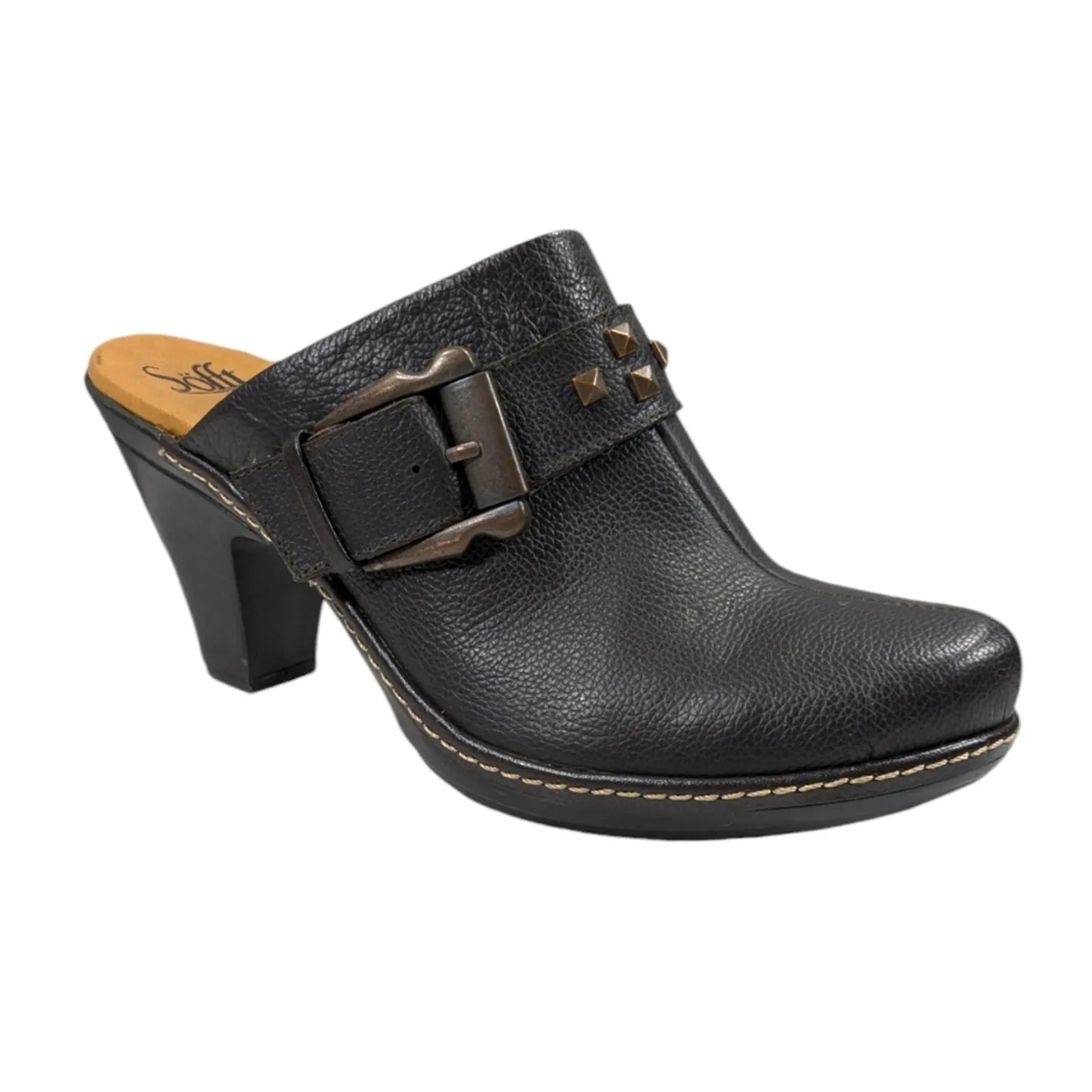 Sofft Retro Chic Clogs GUC Size 10M S3062 Brown - Image 4