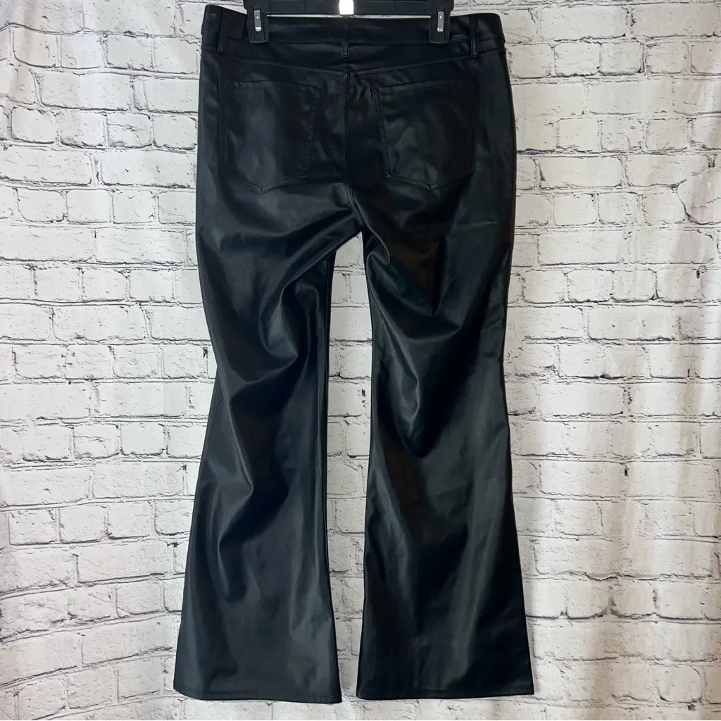 Wild Fable NWT Low Rise Faux Black Leather Pants Flare Style Size 12 - Image 3