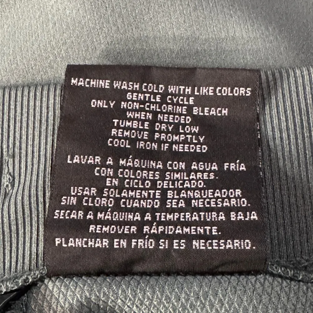 32 Degrees Cool Large Pants Flat Front Pull-On Pockets High-Rise Balsam Green - Image 7