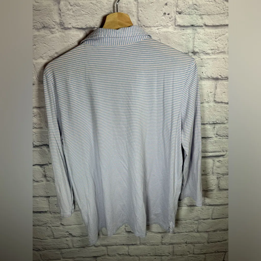 Renwick 3/4 Sleeve‎ Stripes pink & blue golf Polo Womens Size XLarge - Image 2