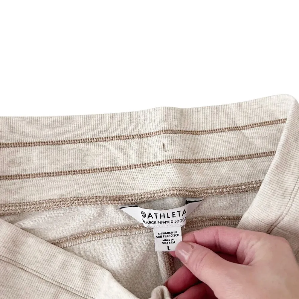 Athleta Tan Camo Balance Printed Joggers Sz L - Image 2