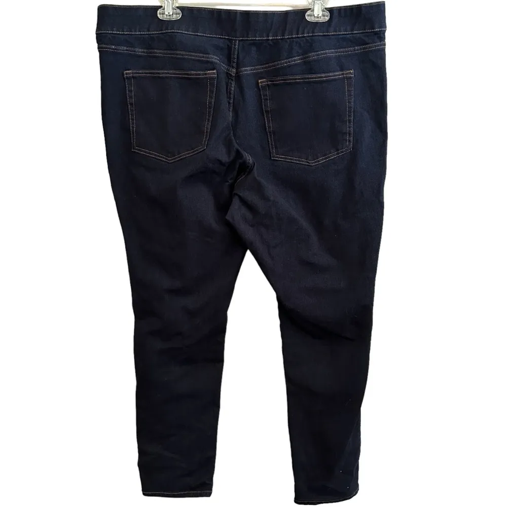 Chaps Dark Wash High Rise Pull On Skinny Jeans O2 - Image 2