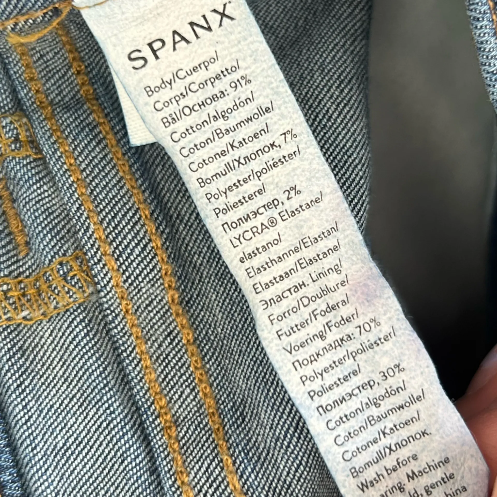 Spanx Ankle Skinny Jeans Midnight Shade Size XL - Image 4