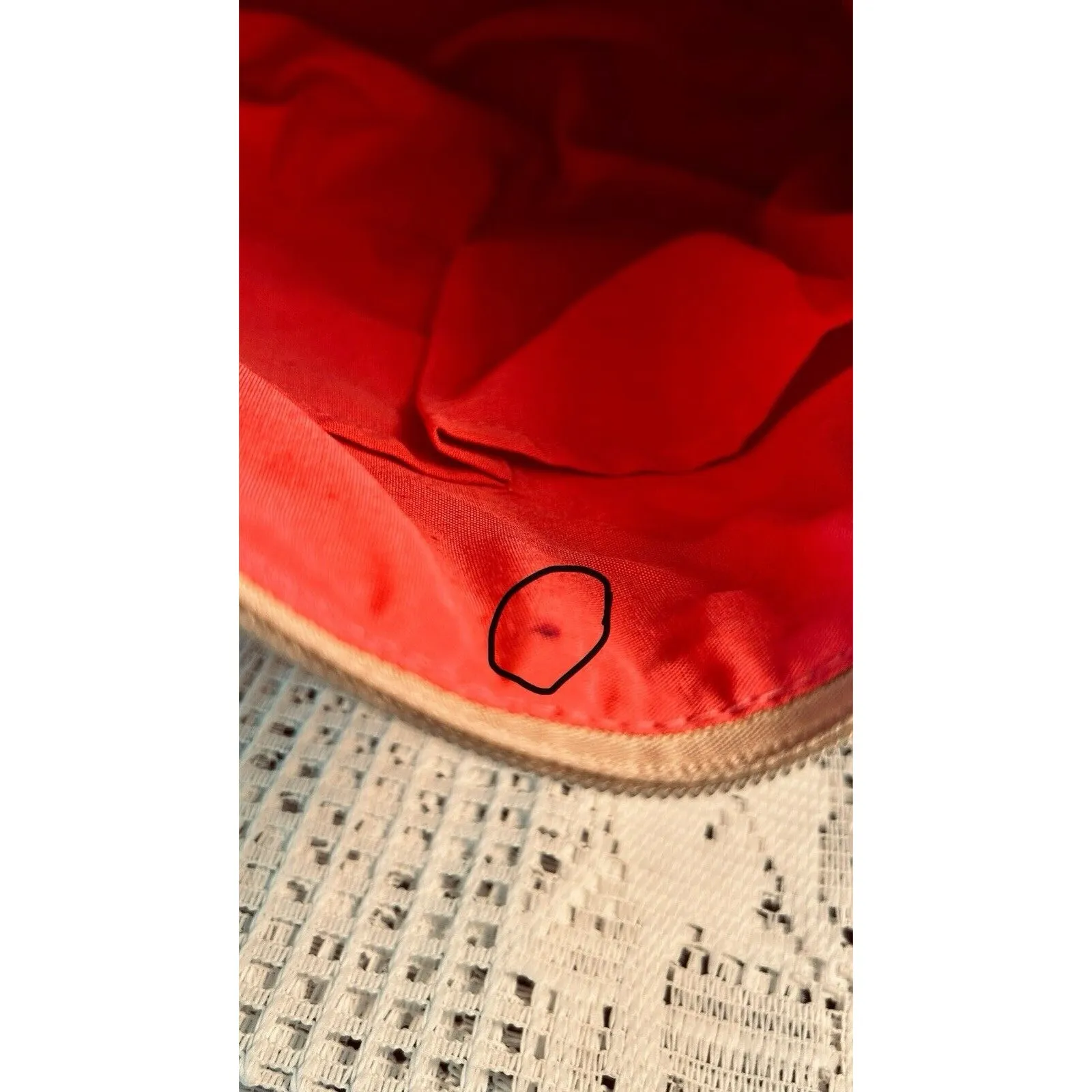 Sun N Sand Modern Style Natural Crochet Purse Beach Bag Striped Pattern Ocean Orange - Image 7