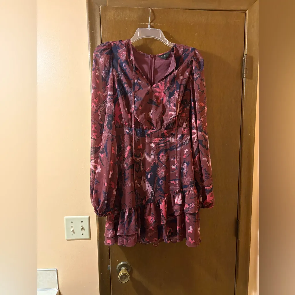 Ted Baker London Verino Floral Print Tiered Mini Dress - Image 4