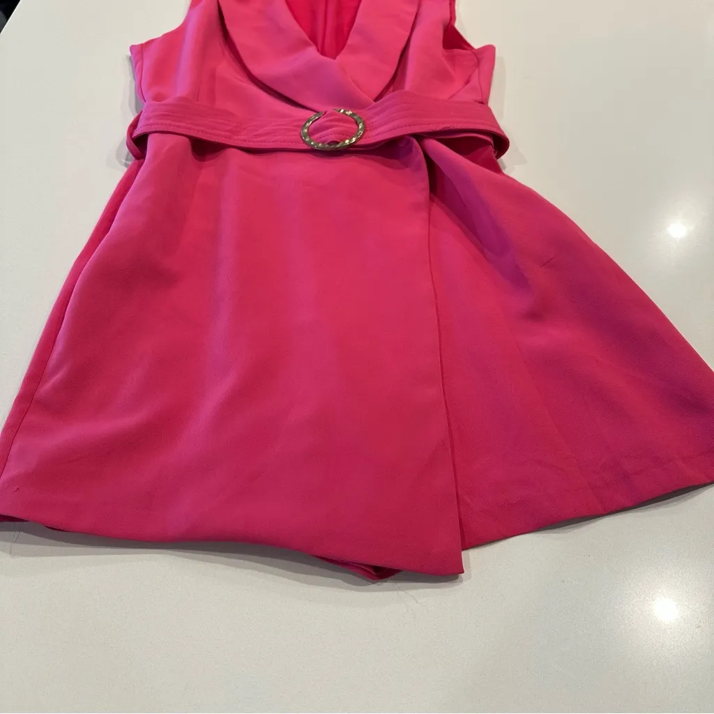 Zara Pink Blazer Jumpsuit‎ Dress Size Small - Image 6