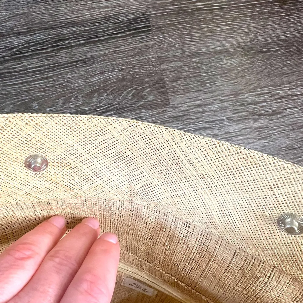 Handmade Woven Crossbody Bag Natural Fiber‎ Raffia Purse Made in the Philippines Tan - Image 5