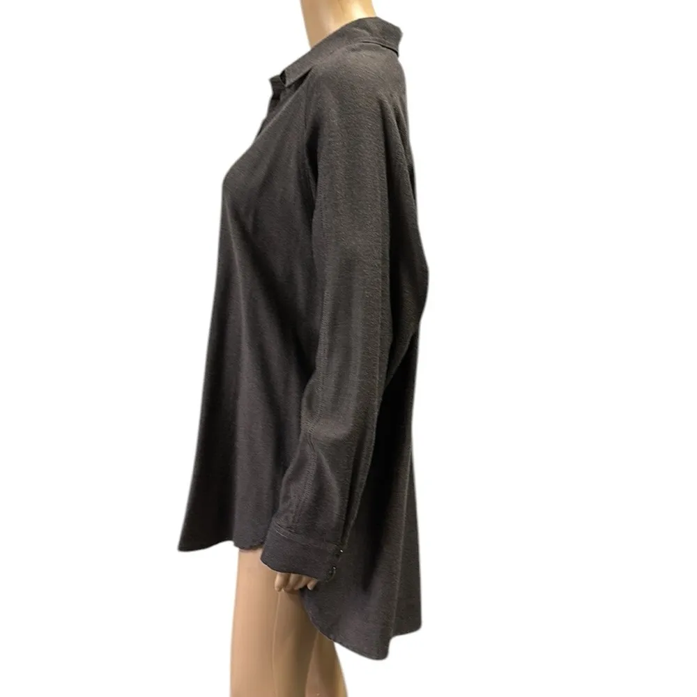 Westbound Walnut Brown Button Up Long Sleeve Rayon Blend Shirt Womens XL - Image 3