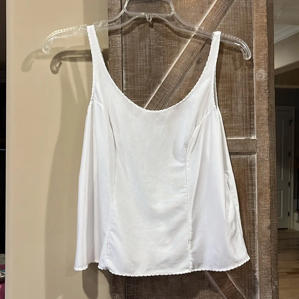 Gilligan & O Malley Romantic Nylon Camisole Off White Cami - Image 7