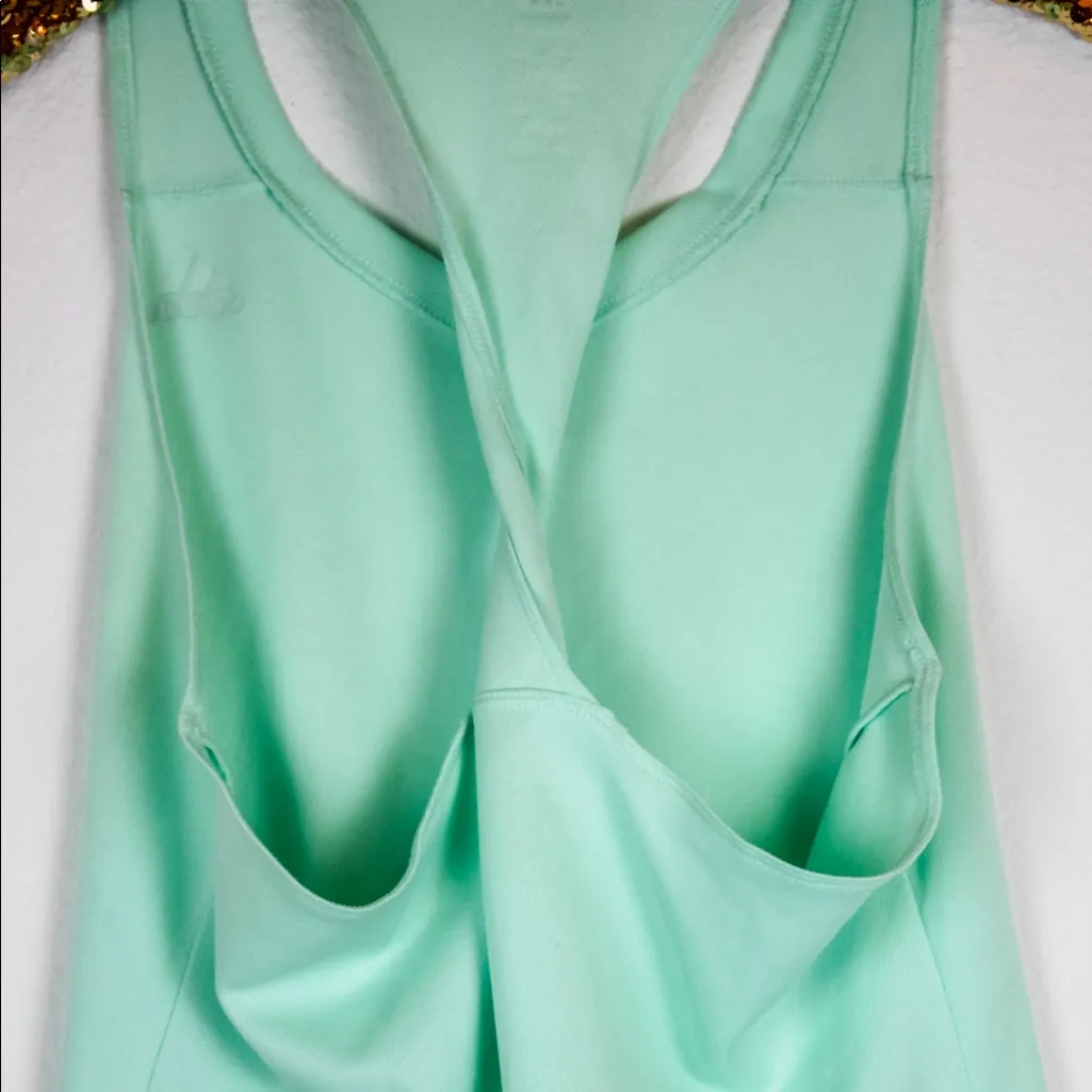 Adidas Climalite Racerback Tank Top Mint Green Size M - Image 6