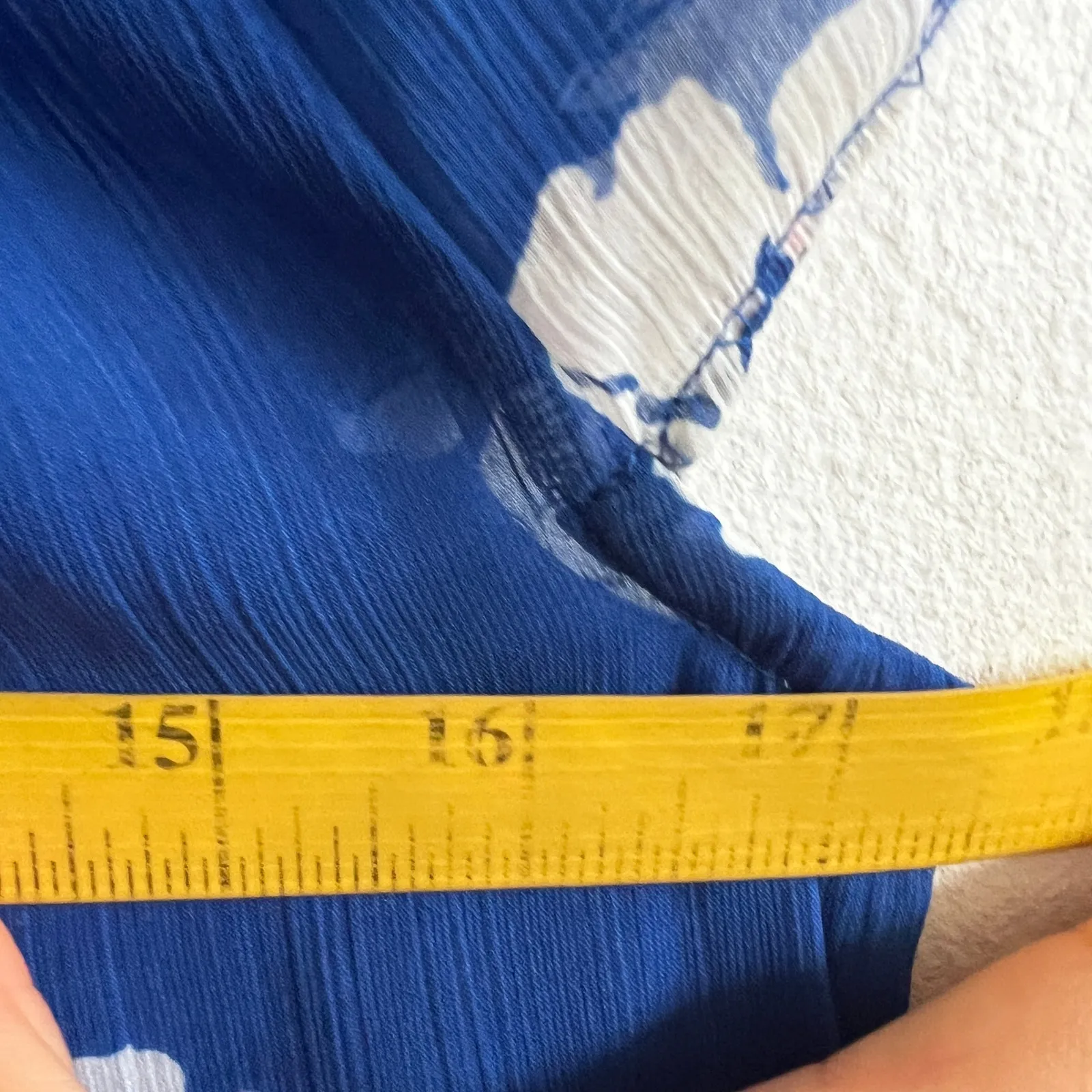 Abercrombie & Fitch Blue Floral Sheer Top Y2K Vintage 2000s XS‎ - Image 7