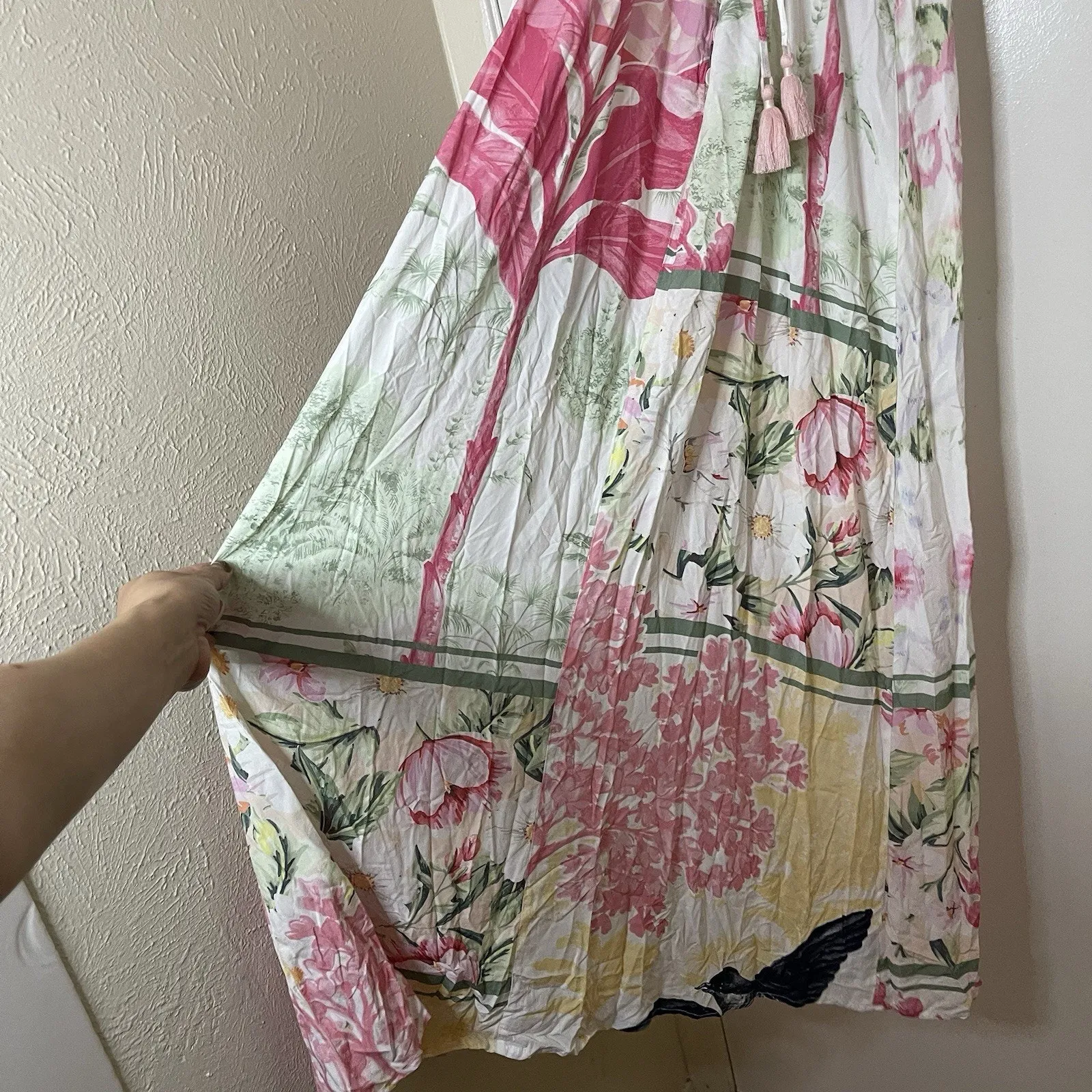 Anthropologie Maaji Sustainable Landscape Samara Cover-Up floral Dress Medium - Image 8