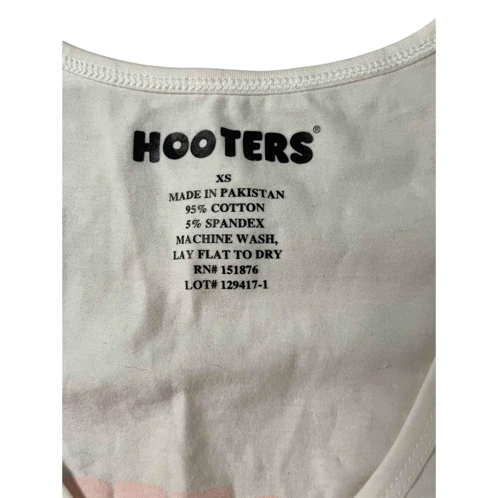 New Women’s Hooters girl rare Vintage Uniform Short Sleeve V-Neck Tshirt size Xs - Image 4