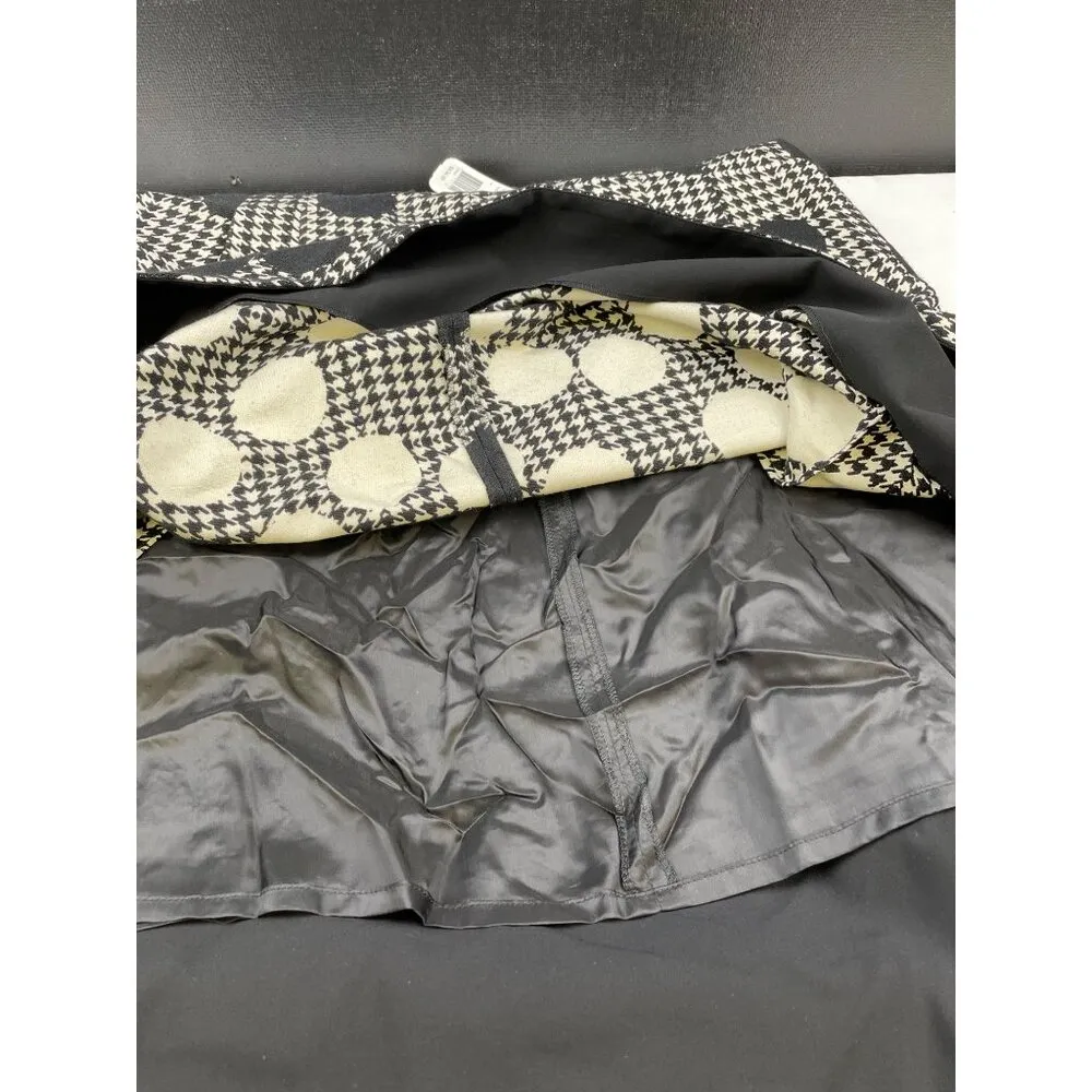 Akris Punto Women's Black & White Houndstooth Dress Sleeveless Size 12 SKU 5535 - Image 8