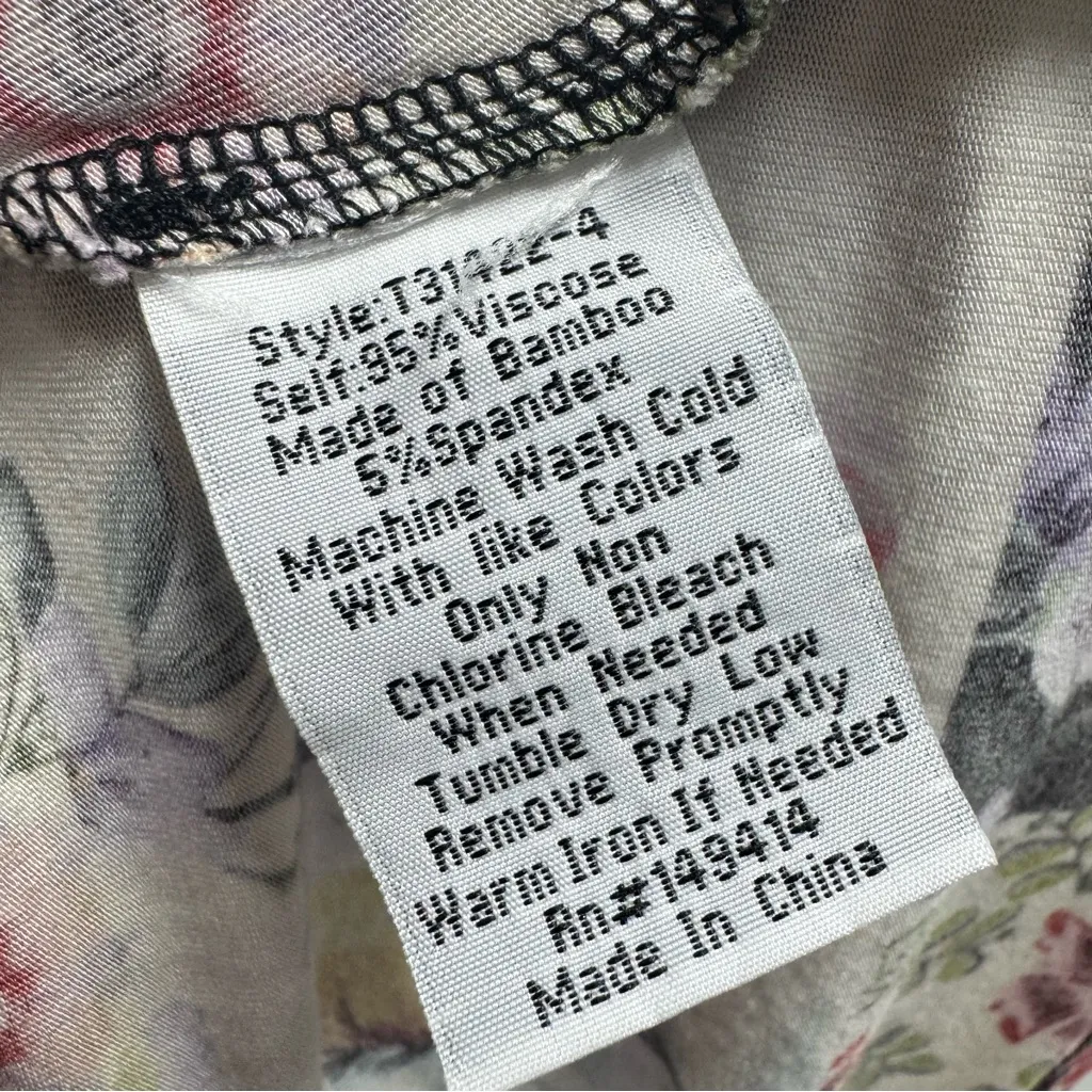 Johnny Was Sky Flower Floral Patchwork Short Sleeve Mini Swing Dress Small - Image 10