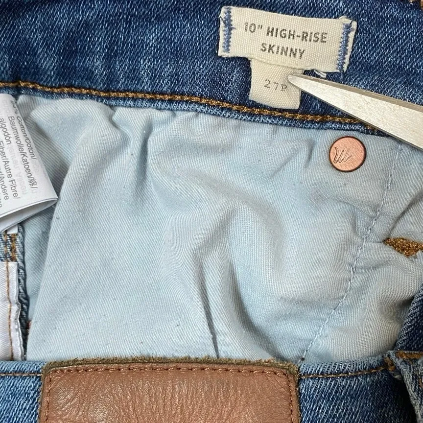 Madewell Petite 10" High-Rise Skinny Crop Jeans| Button-Front‎ TENCEL™ Denim 27P - Image 13