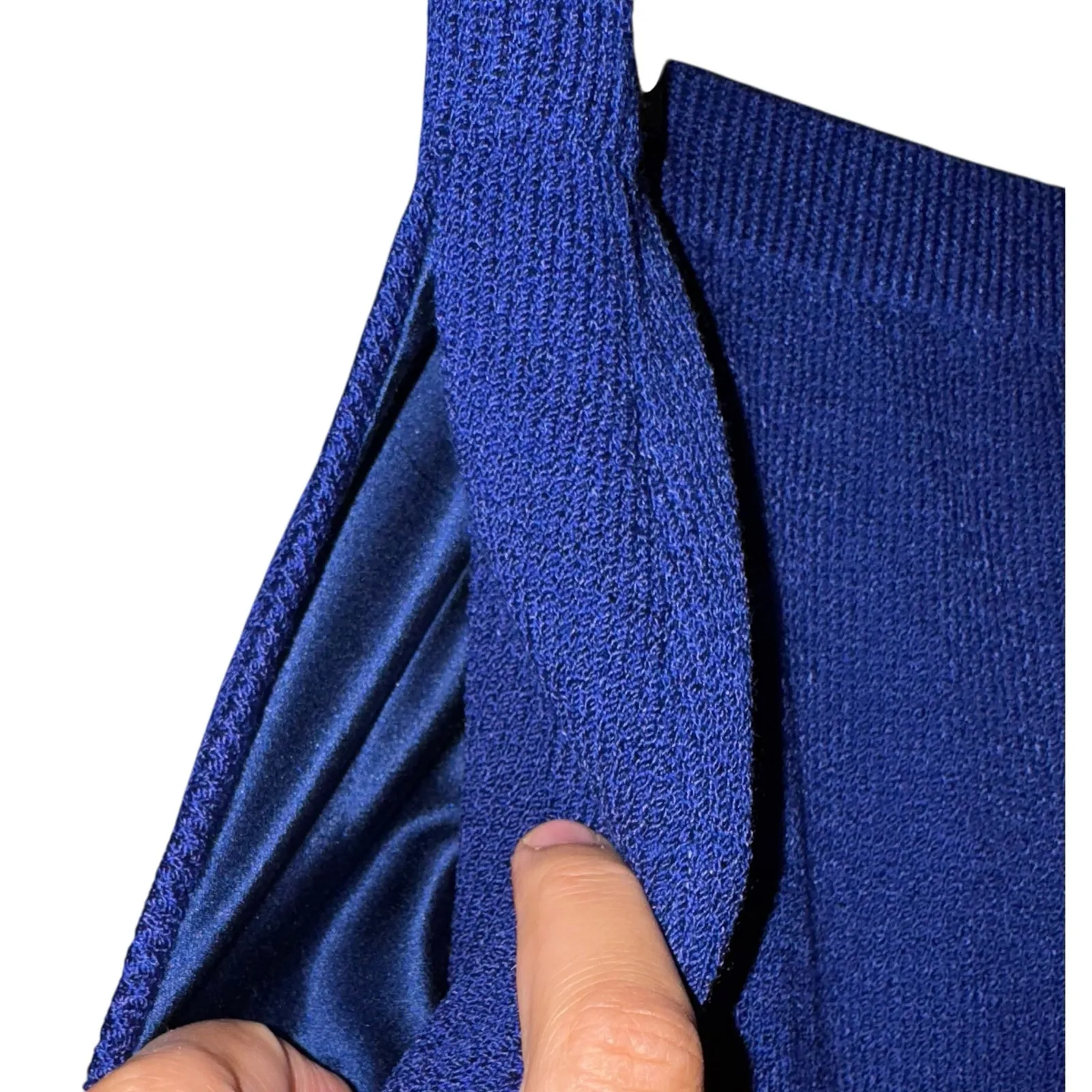 St. John Collection Cobalt Blue Santana Knit Pull on Pants Women’s Size 10 Wide - Image 5