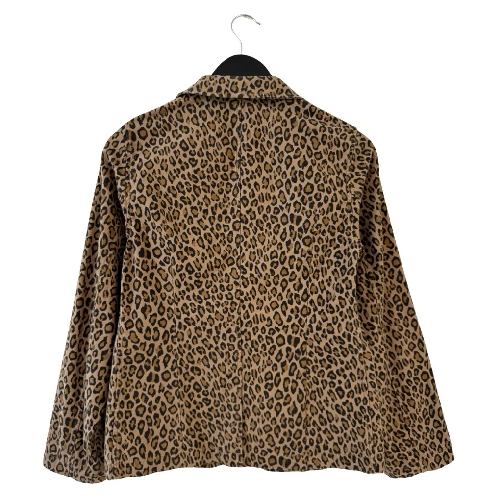 Nili Lotan 2‎ Small Addison Single Breasted Relaxed Blazer Leopard Print Tan - Image 5