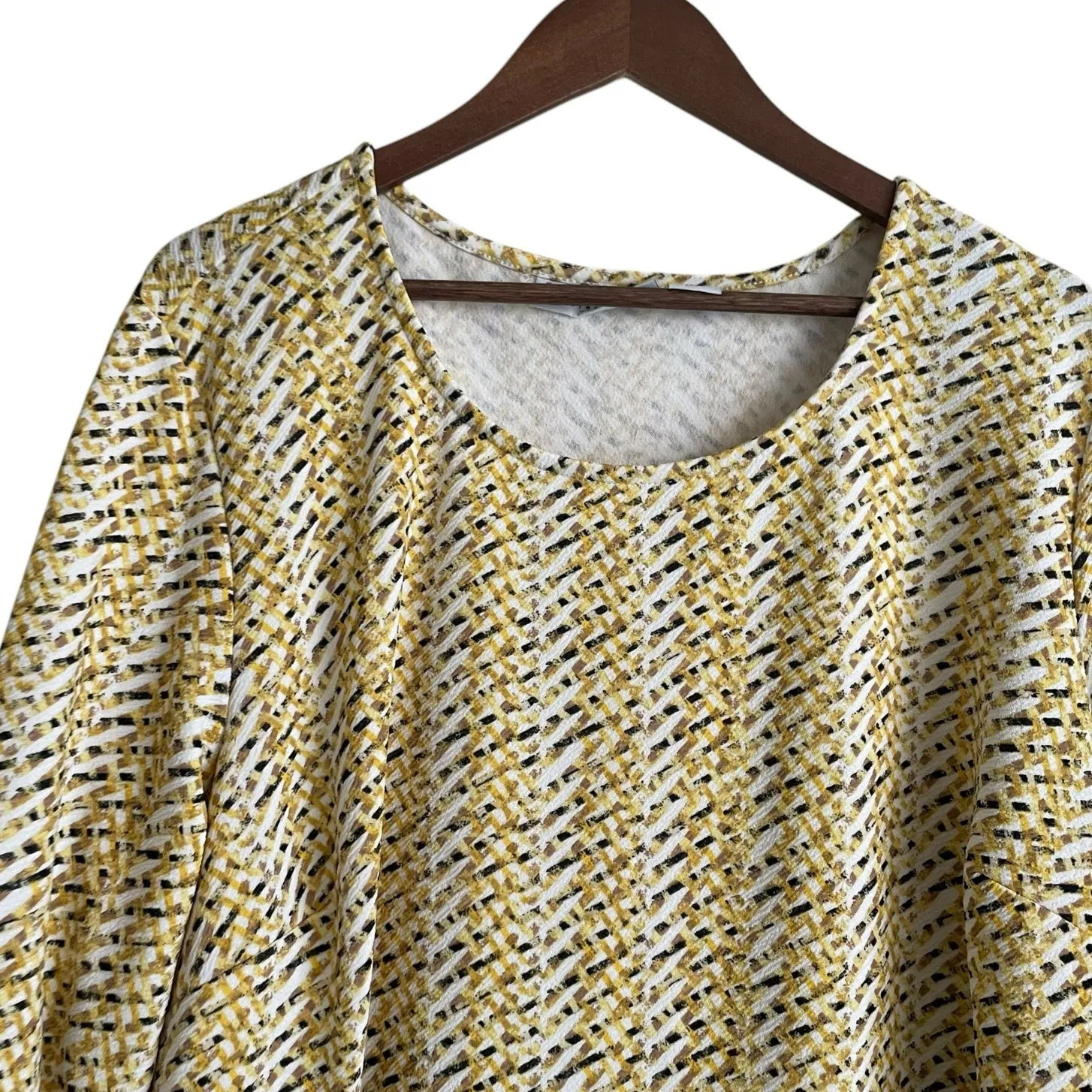 Sag Harbor Women Tunic Top 2X Yellow Whimsical Stretch Comfort Office Travel - Image 8