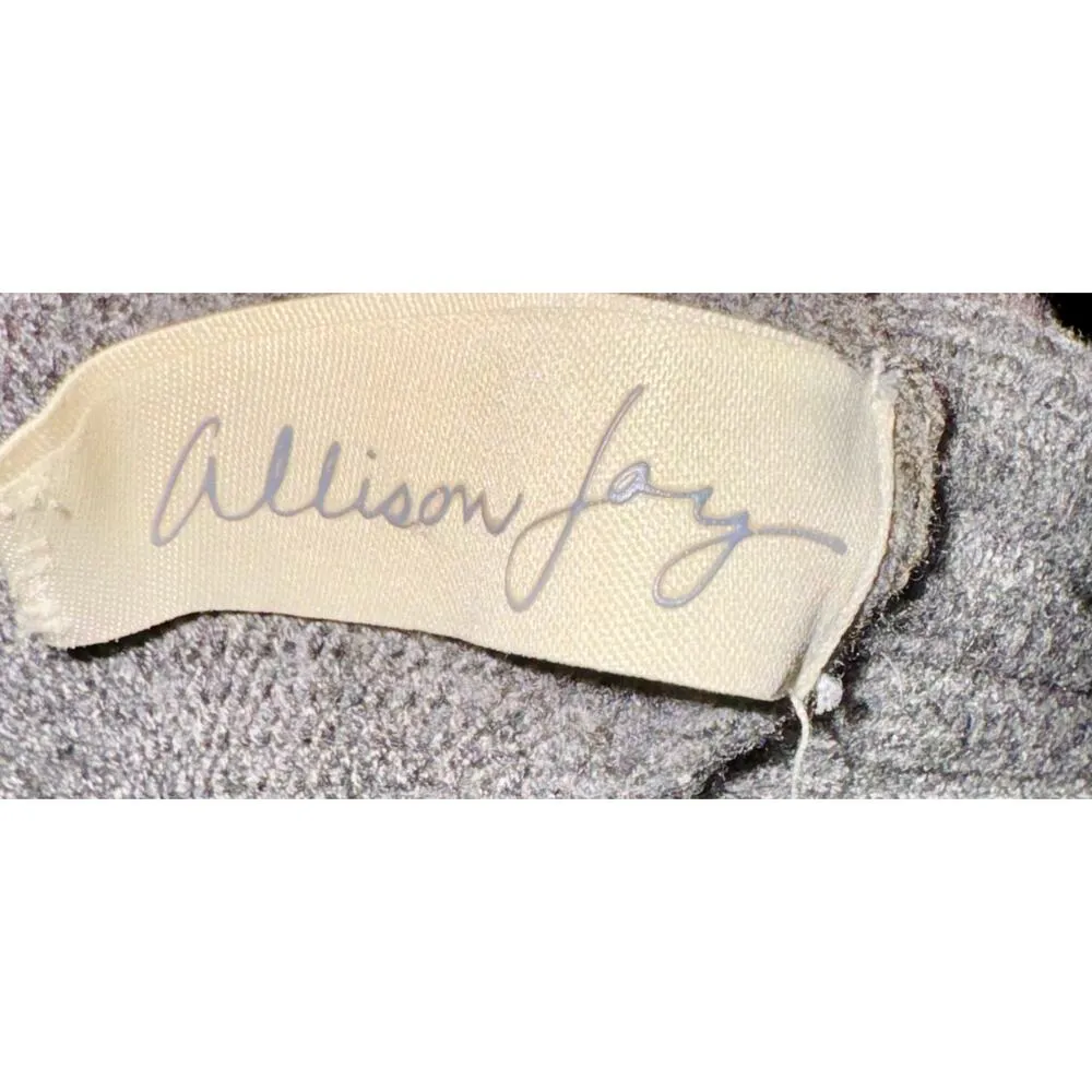 Allison Joy Gray Long Split Tie Bell Sleeve Sweater Women Sz Large Feminine Bow - Image 7