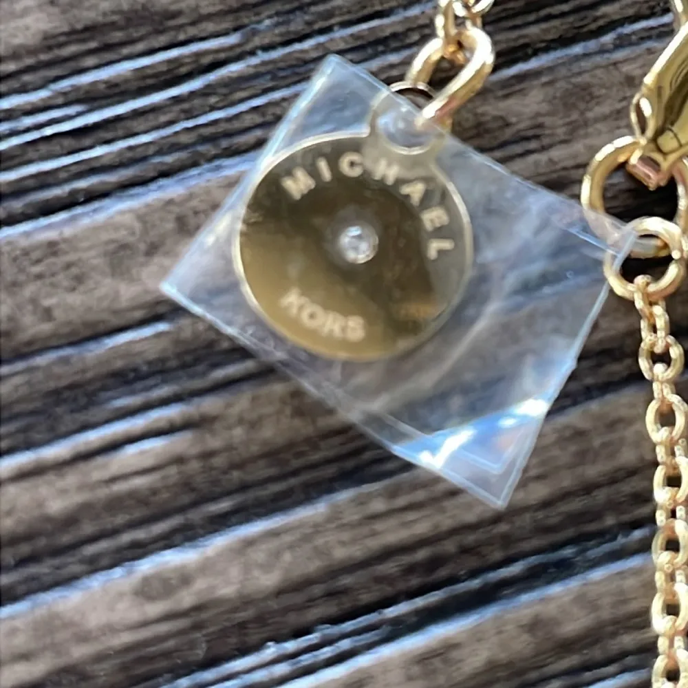 Michael Kors Herutage Fulton Pave Mother of Pearl Necklace NEW - Image 5