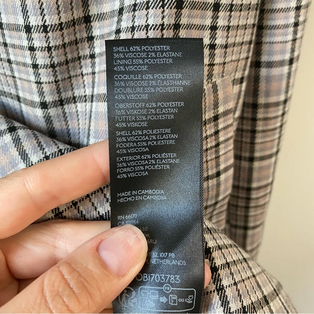 Free People  Cali Plaid Blazer L‎ - Image 7