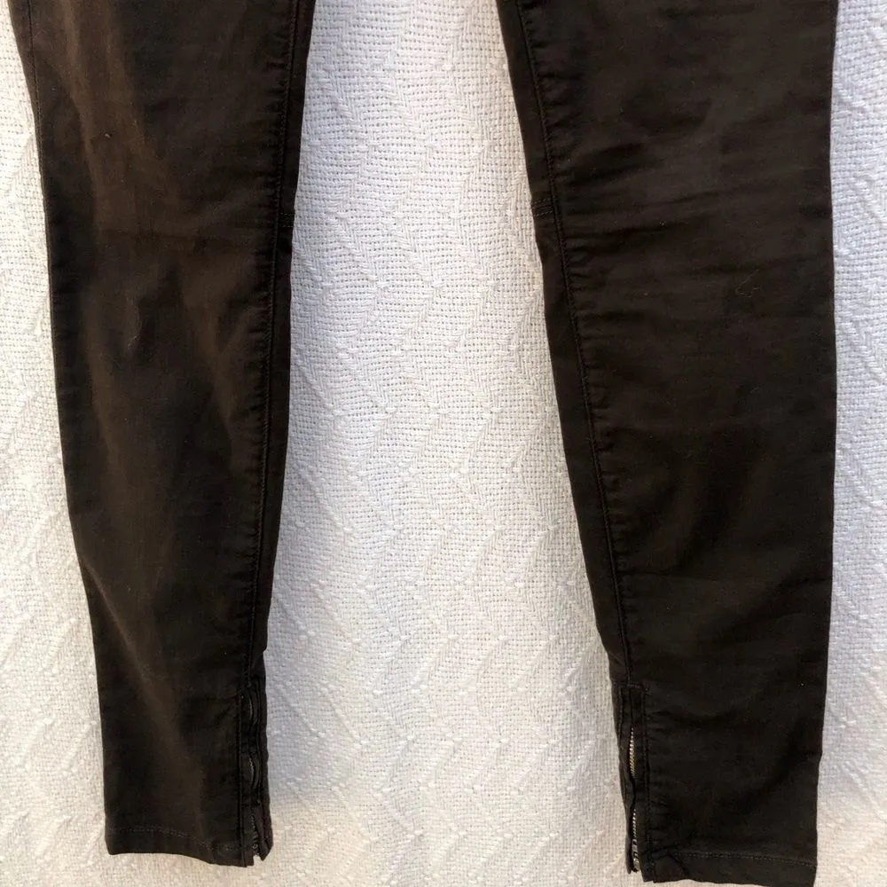 Vince Zip Leg Skinny Pants Dark‎ Olive - Image 10