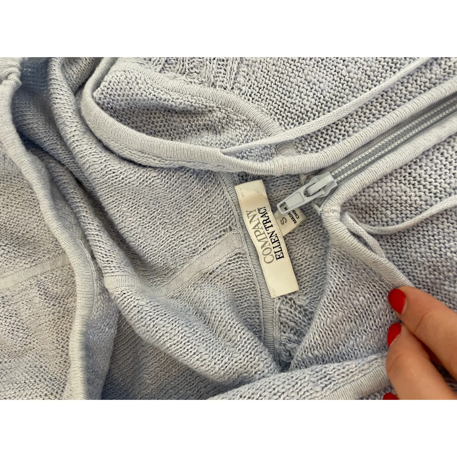 Ellen Tracy Blue Hooded Full Zip Jacket & Urban Outfitters Leggings Bundle Sz S - Image 6