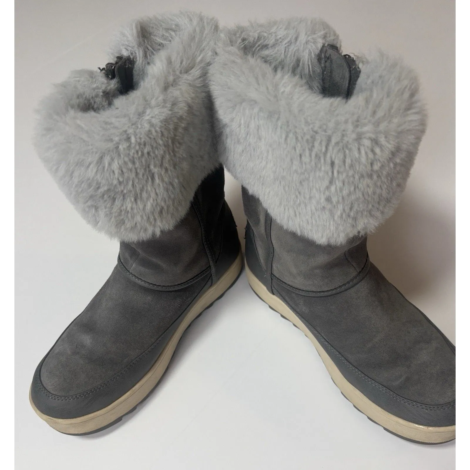 Koolaburra By UGG Boots Women size 6 Gray Winter Side Zip 1105889 - Image 4