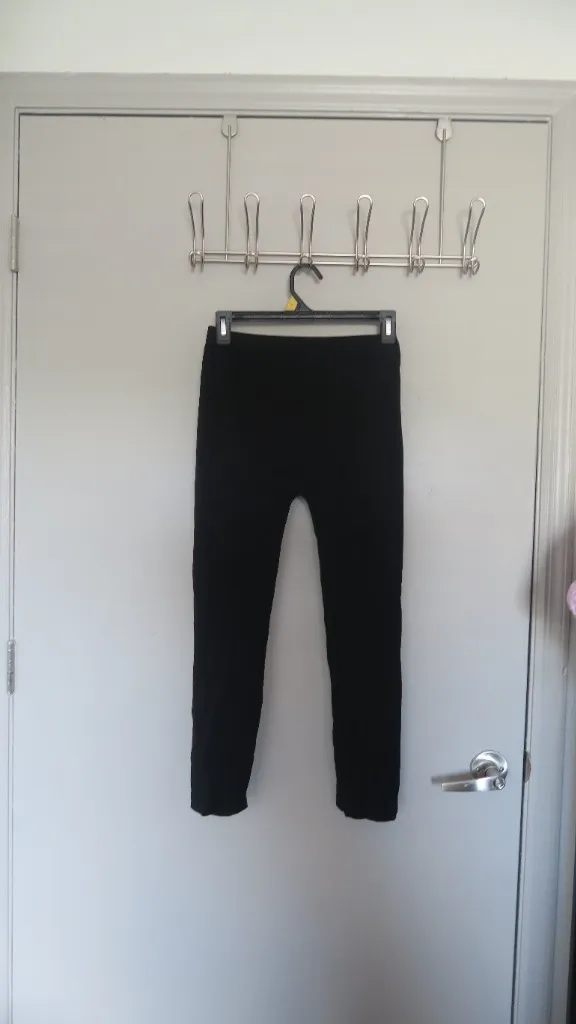 Miss Juli tights leggins solid simple basic casual in black size medium/large. - Image 6