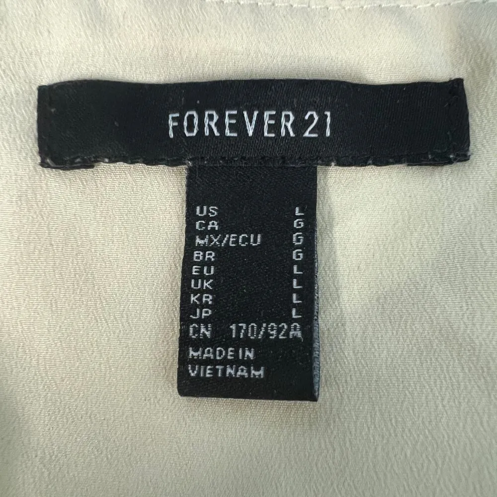 Forever21 Linen Blend Coquette Chic Beach Coastal Feminine Womens Crop Top Large - Image 4