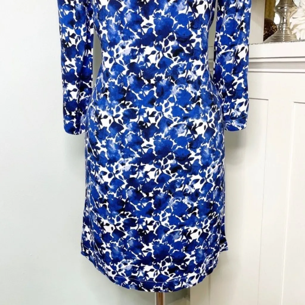 J. Crew Floral Shift Dress Long Sleeve Blue White NWT - Image 6