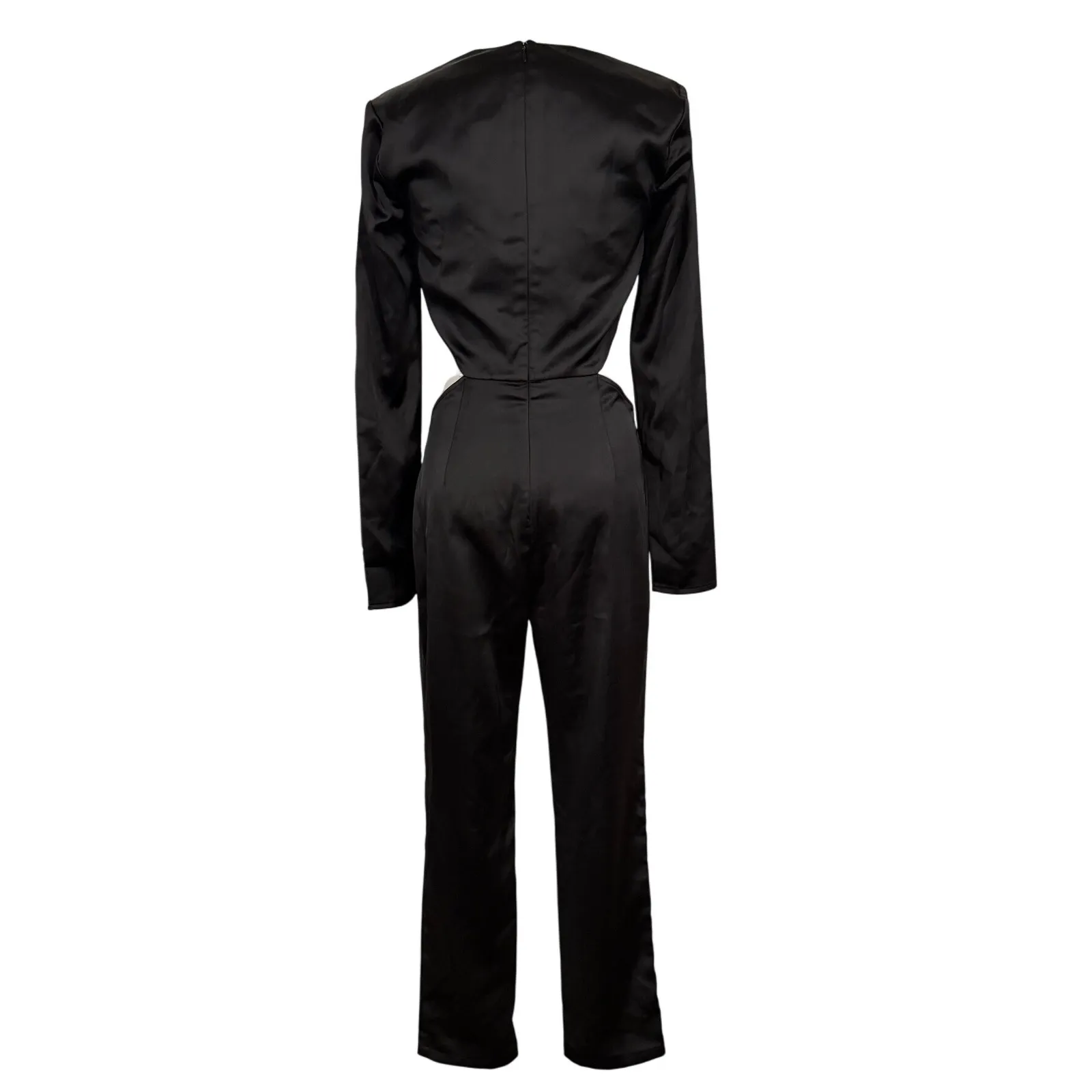 MICHAEL COSTELLO X REVOLVE Luisa Cut Out Long Sleeve Jumpsuit Women's Size S Black - Image 4