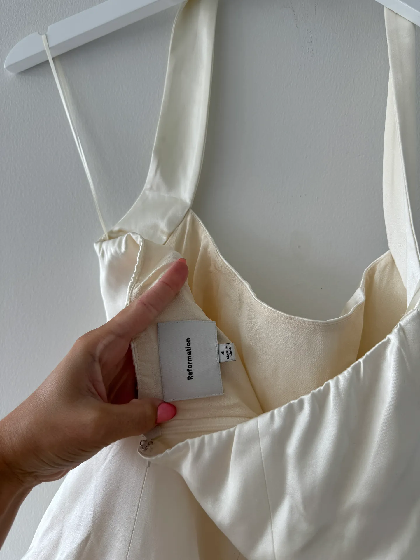 Babette Ivory Silk Mini Dress - Image 12