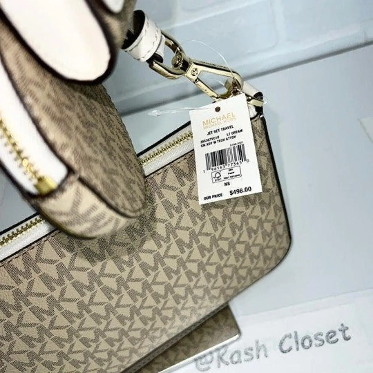 Lt Cream Multi Tech Attach Crossbody Bag - Image 7