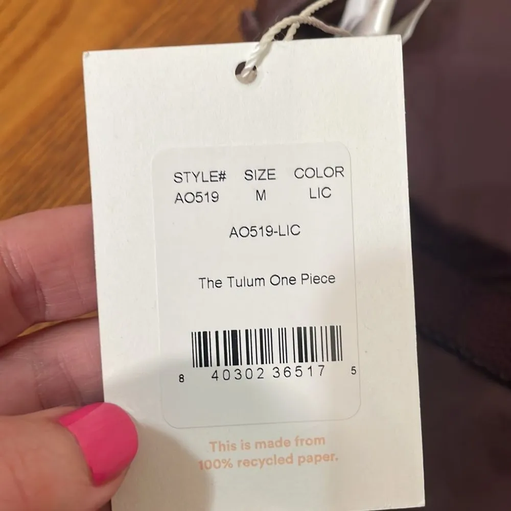 Andie The Tulum One Piece Swimsuit Licorice Purple Size M NWT - Image 5