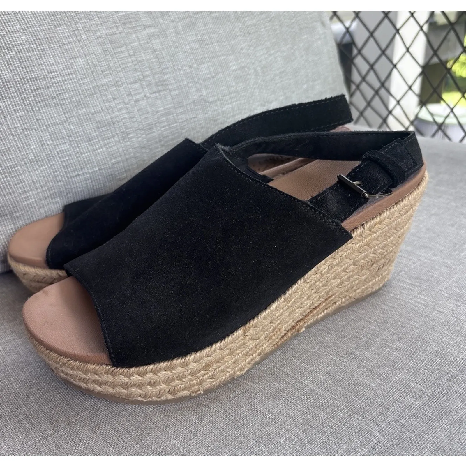 Skechers Womens Brit High Wedge Sling Back Wedge Sandal Sz 8 Cali - Image 2