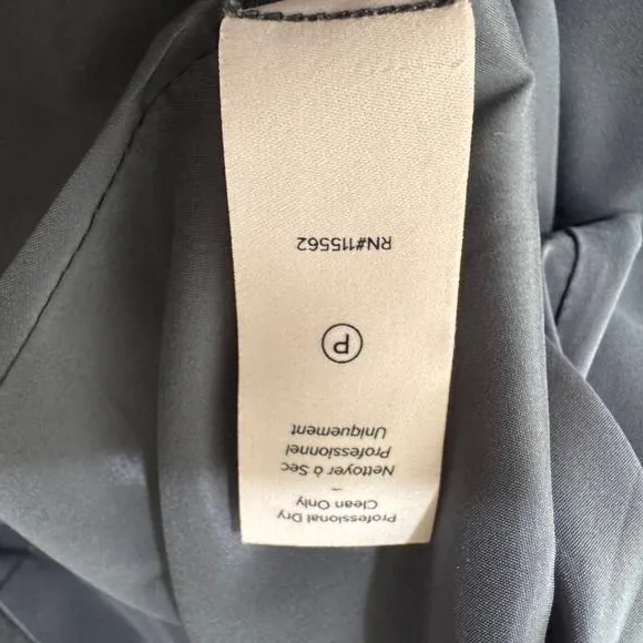 Cinq a Sept Waverly Dress Iron Gray Silk Blend Sleeveless Knot Mini Size 6 NWT - Image 8