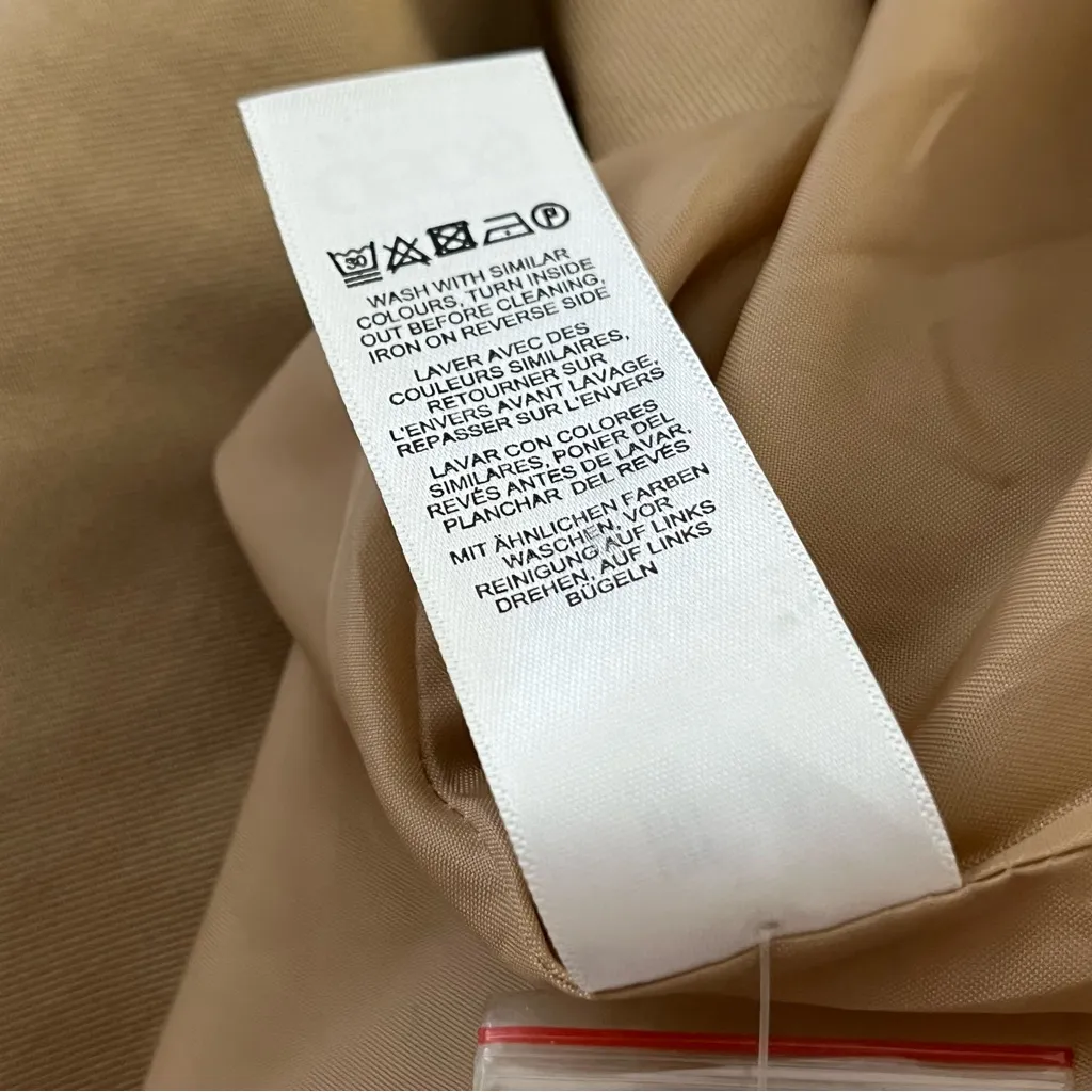 ASOS  Design Longline Blazer Double Breasted Lined Camel 4 - Image 4